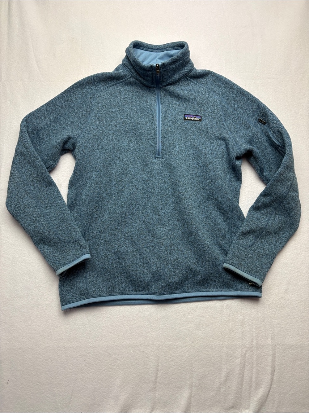 Patagonia size large 1/4 zip Blue Heather Quarter-Zip Fleece Pullover
